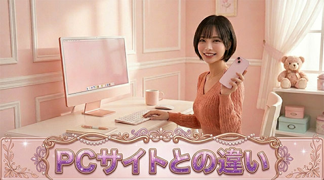 PCライブチャットサイトとエロビデオ通話アプリ・サイトを比べてる女性のイメージ