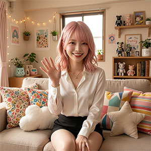 PCライブチャットの待機画面のイメージ